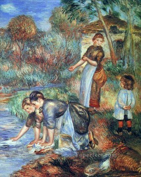 Las lavanderas Pierre Auguste Renoir Pinturas al óleo
